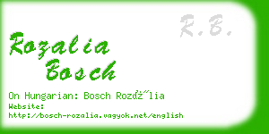 rozalia bosch business card